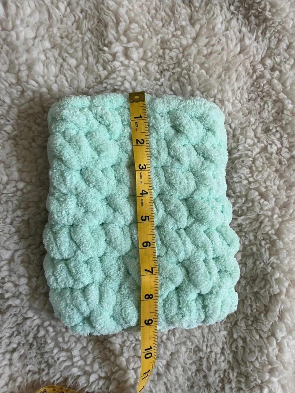 Handmade Chunky Knit Mint Kindle Case